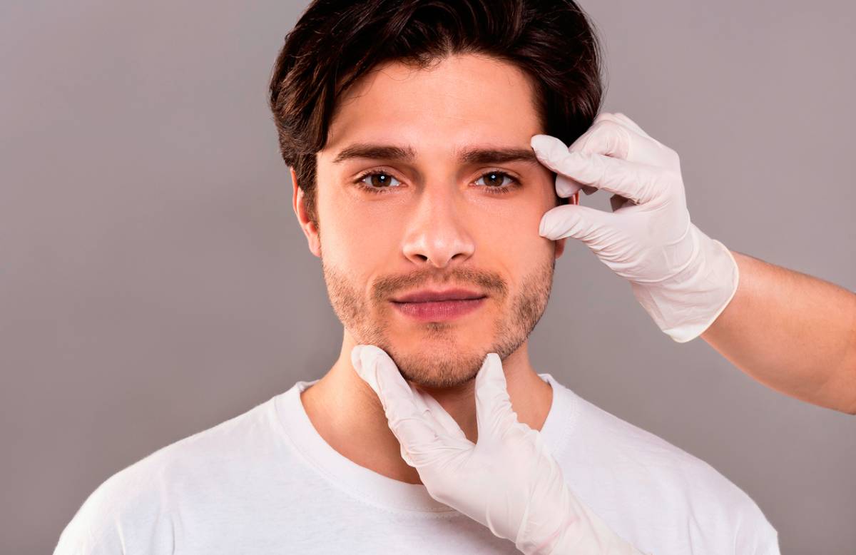 Man about to have plastic surgery options for men